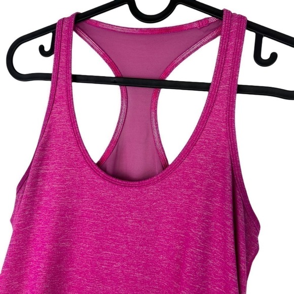 Lululemon Pink Mesh Back Cool Racerback CBR Heathered Tank Size 6 - Picture 2 of 7